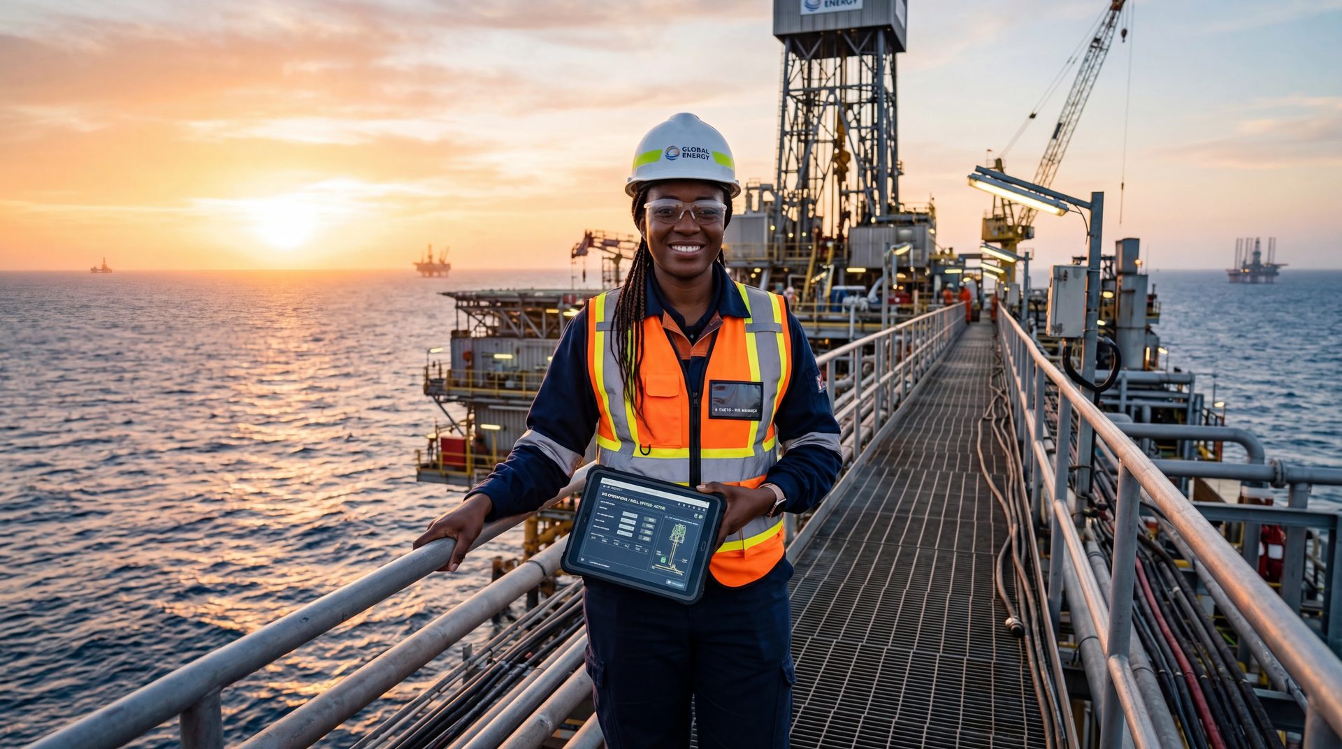 SSE Global Energy engineer on offshore platform